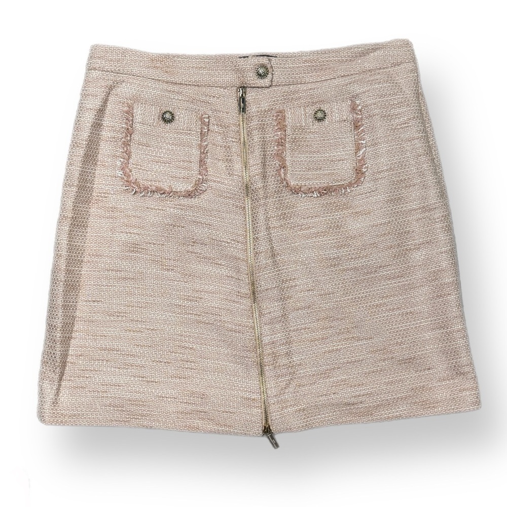 Karl Lagerfeld Women’s Pink Blush Tweed Skirt Size 12